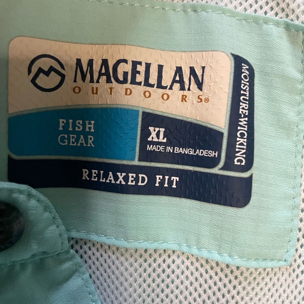 Magellan Outdoors Mint Green Fishing Shirt - Picture 7 of 8